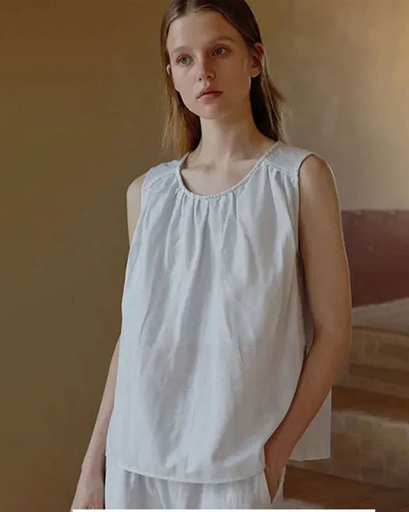 Light-colored Striped Loungewear Set