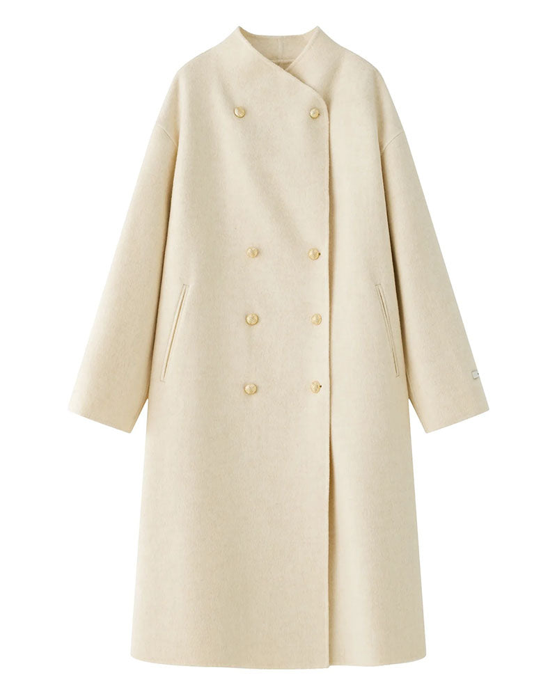 100% Wool Double Breasted Double-sided Coat