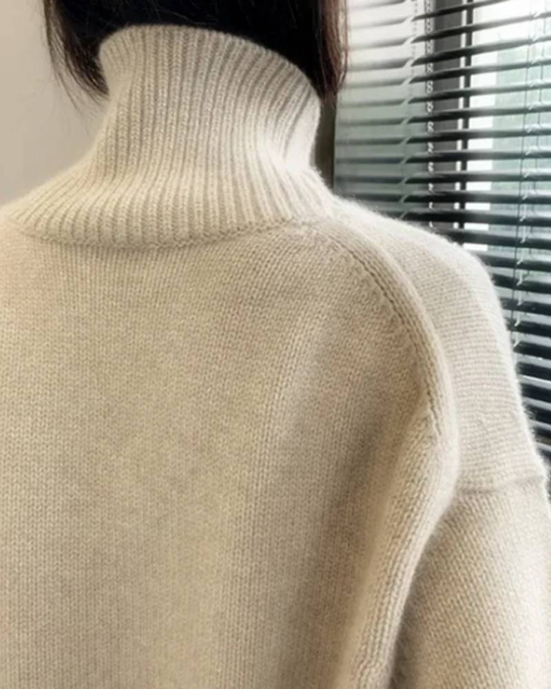 Cashmere Turtleneck Pullover Sweater