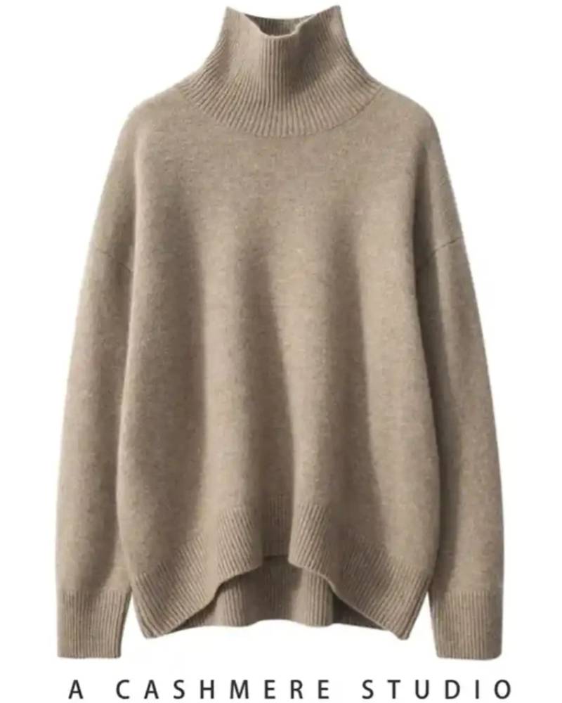 Cashmere Turtleneck Pullover Sweater