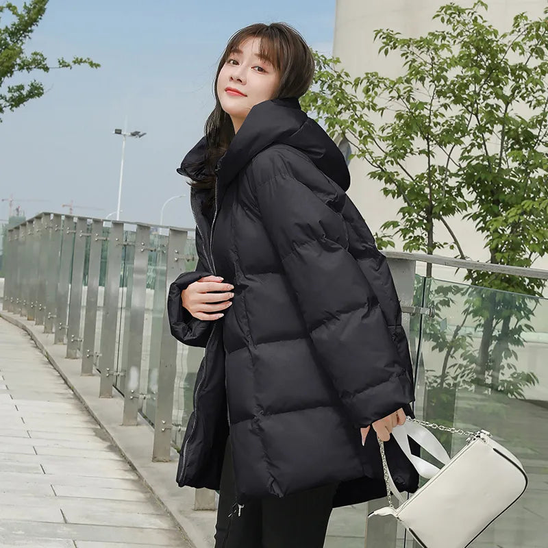 Loose Hooded Parka Jacket