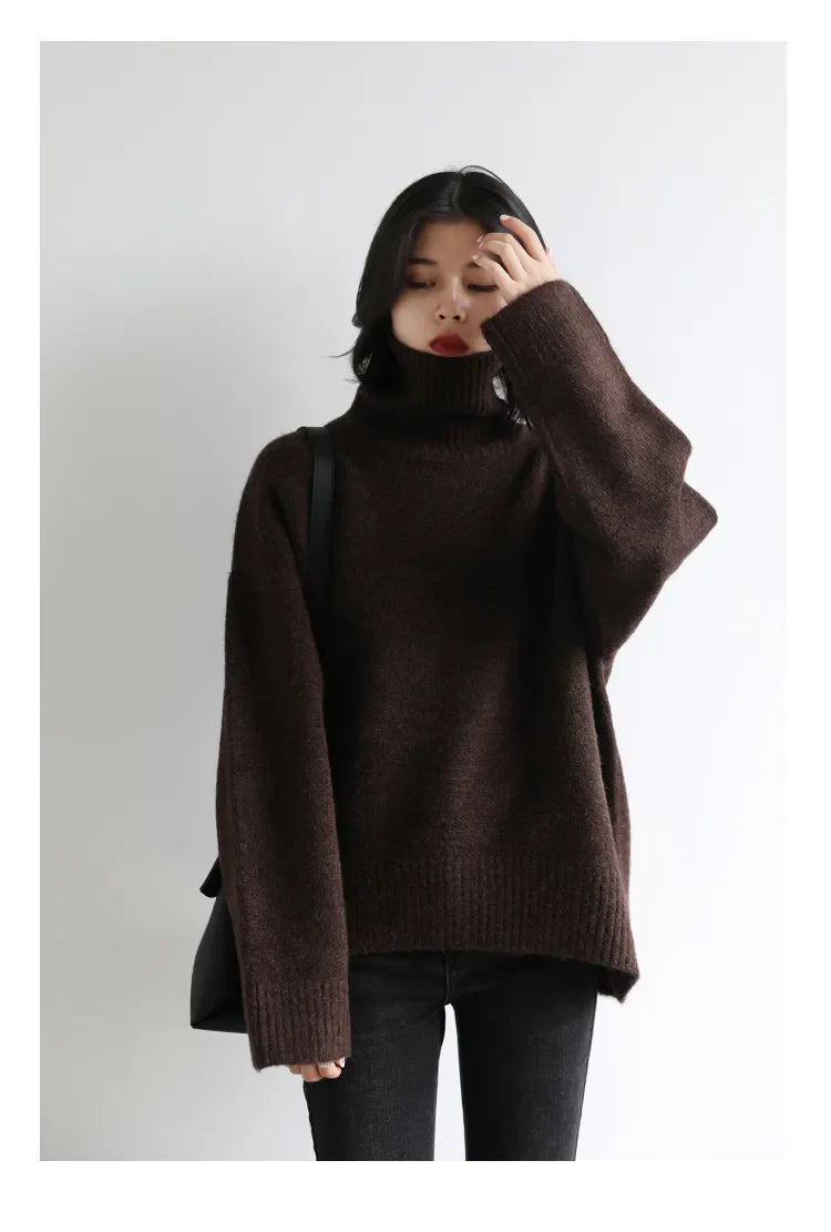 Loose Turtleneck Pullover Sweaters