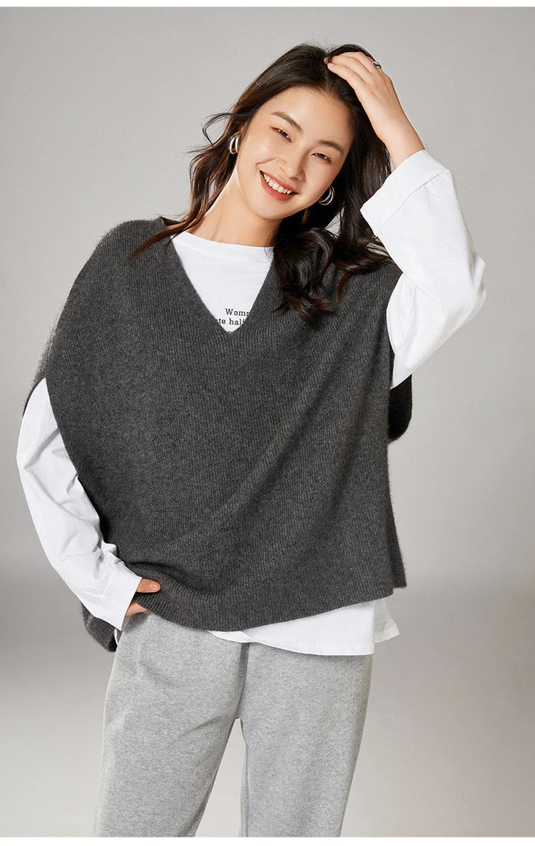 Oversized Wool Knitted Vest