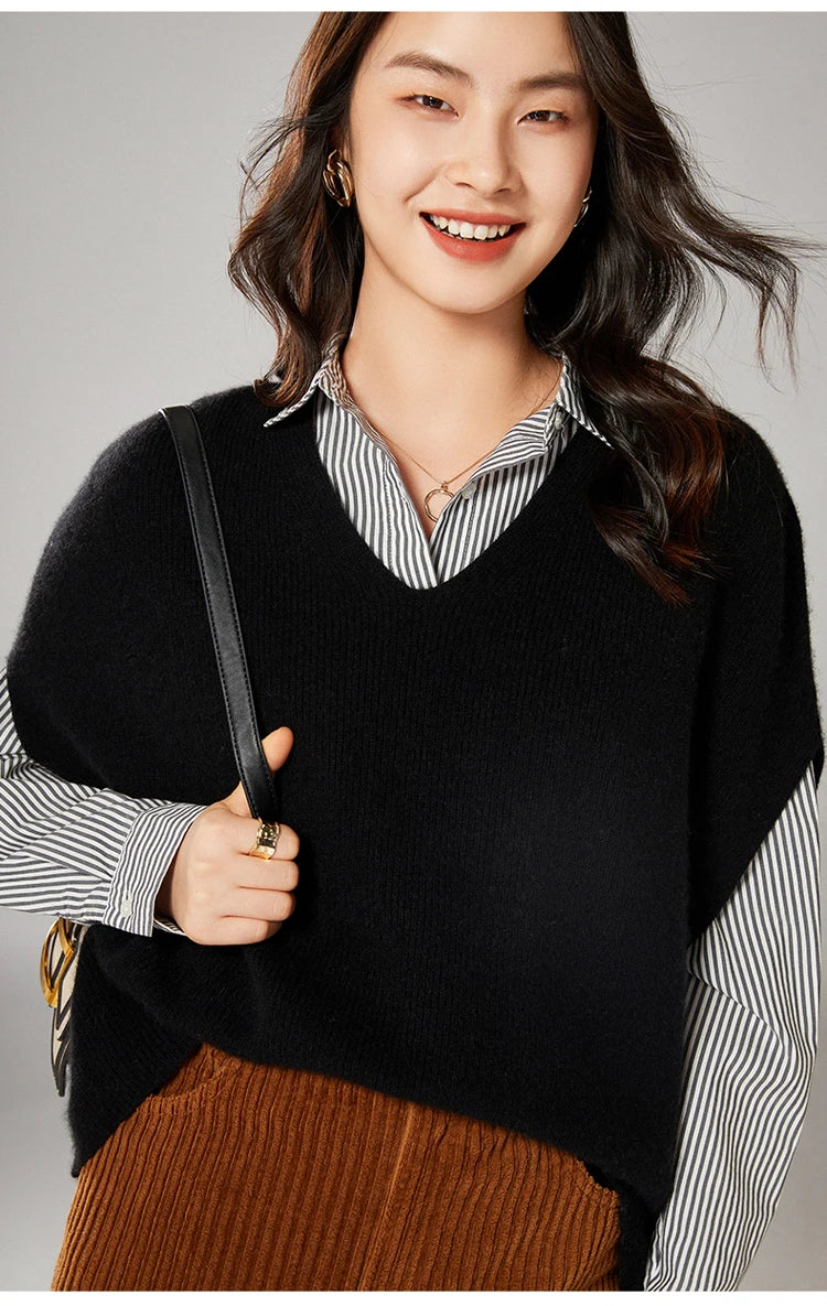 Oversized Wool Knitted Vest