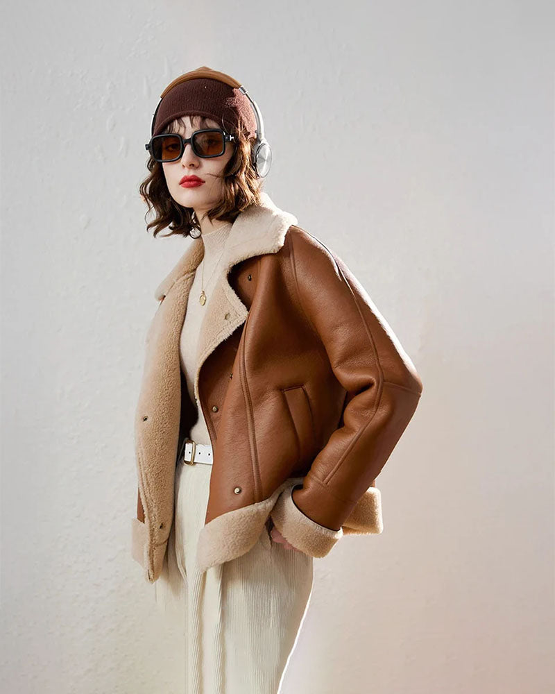 Fleece-lined Laps Casual Short Coat