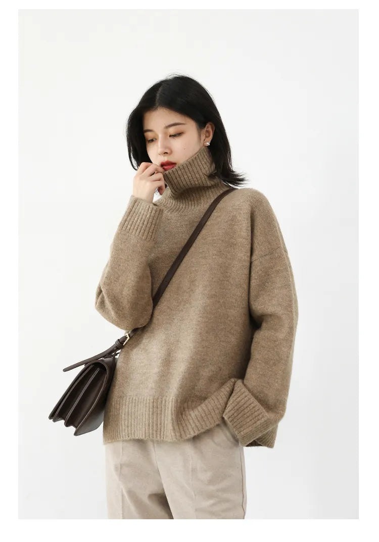 Loose Turtleneck Pullover Sweaters