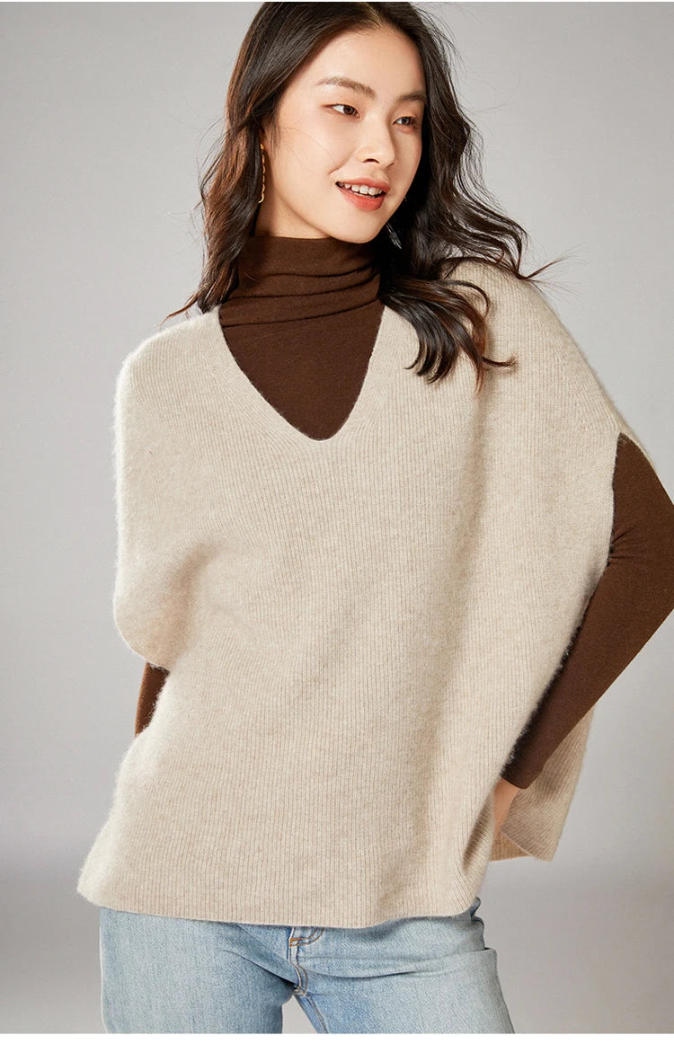 Oversized Wool Knitted Vest