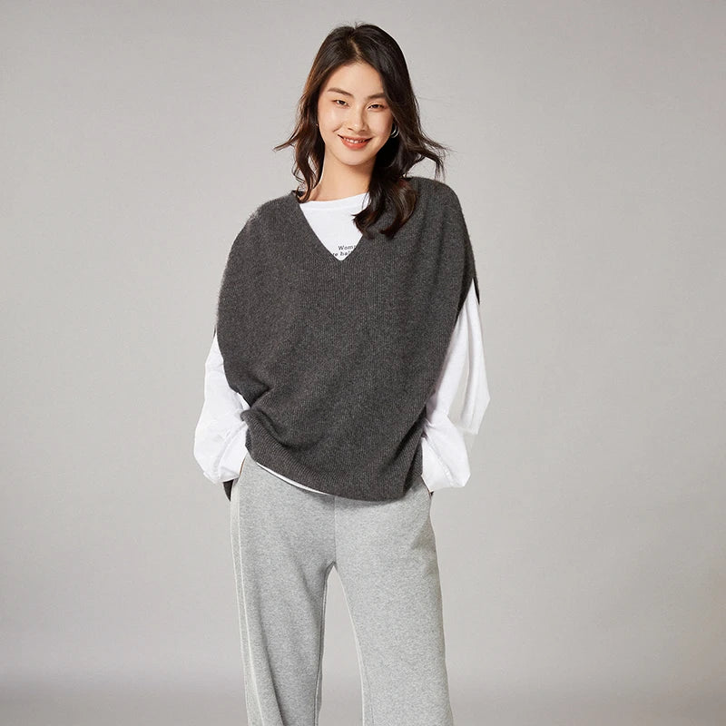 Oversized Wool Knitted Vest