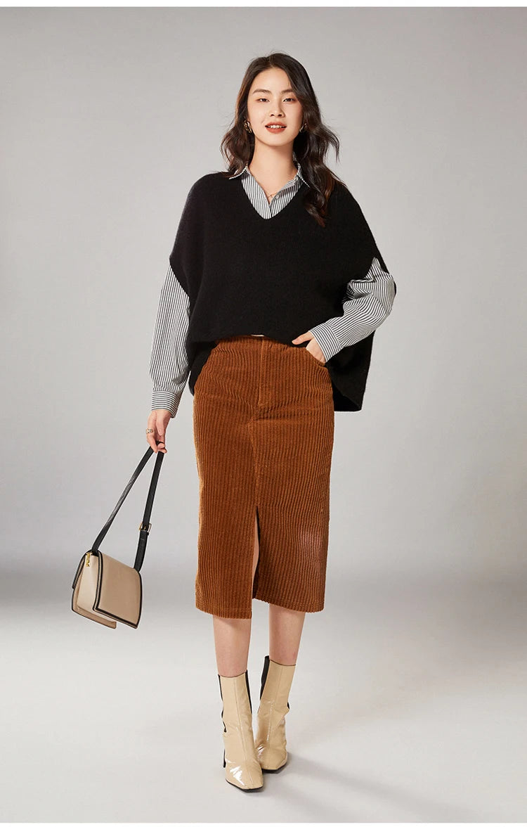 Oversized Wool Knitted Vest