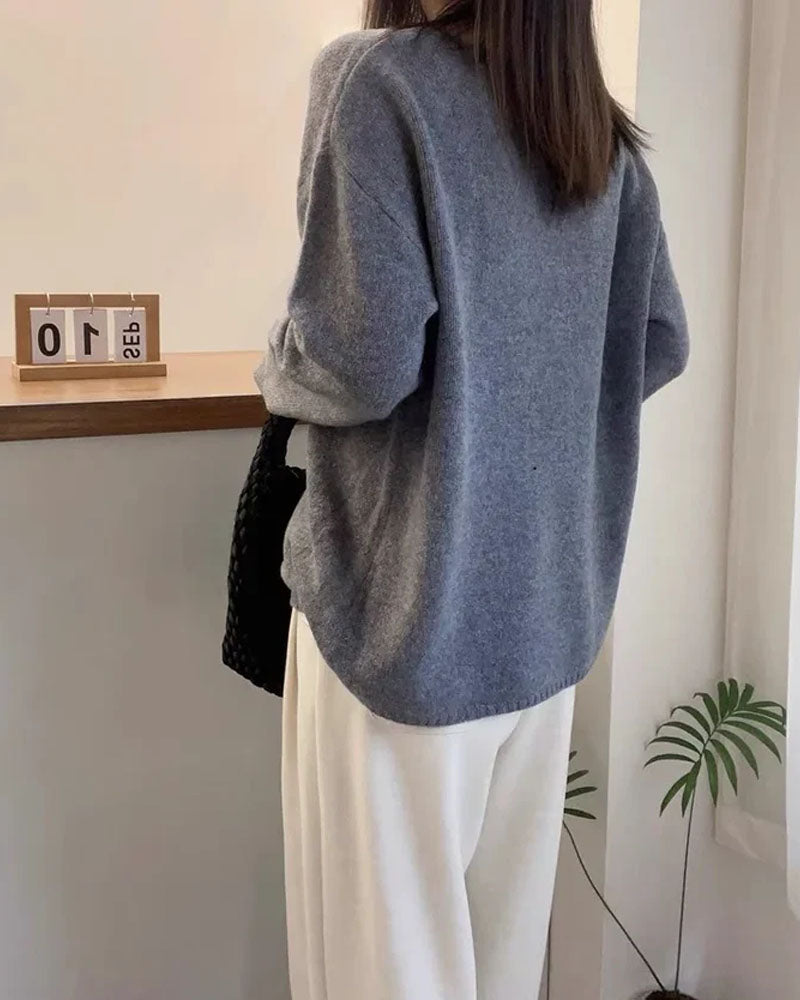 Oversized Cashmere Boatneck Sweater Gentle Herd
