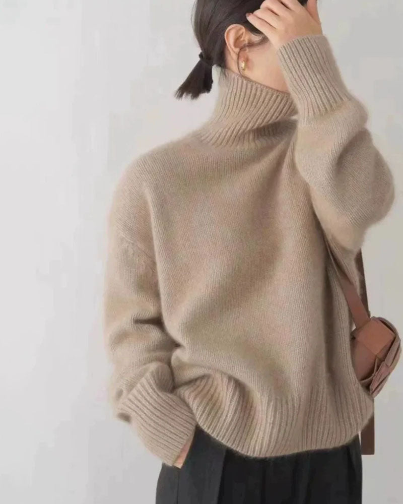 Oversized Turtleneck Cashmere Sweater