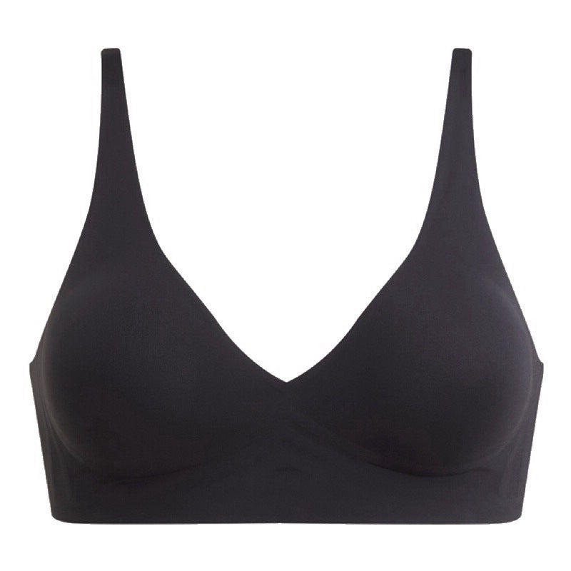 V-neck seamless rimless bra