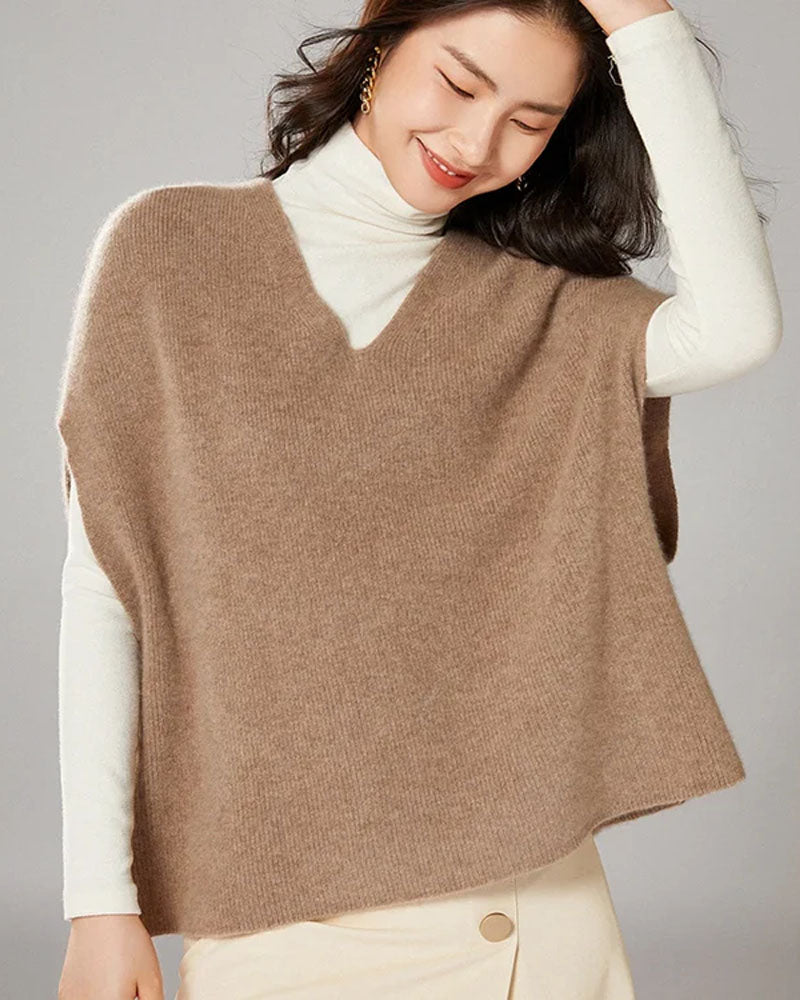 Oversized Wool Knitted Vest