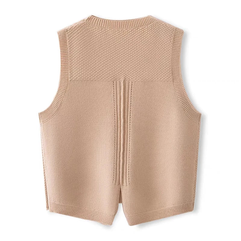 Round Neck Wool Vest