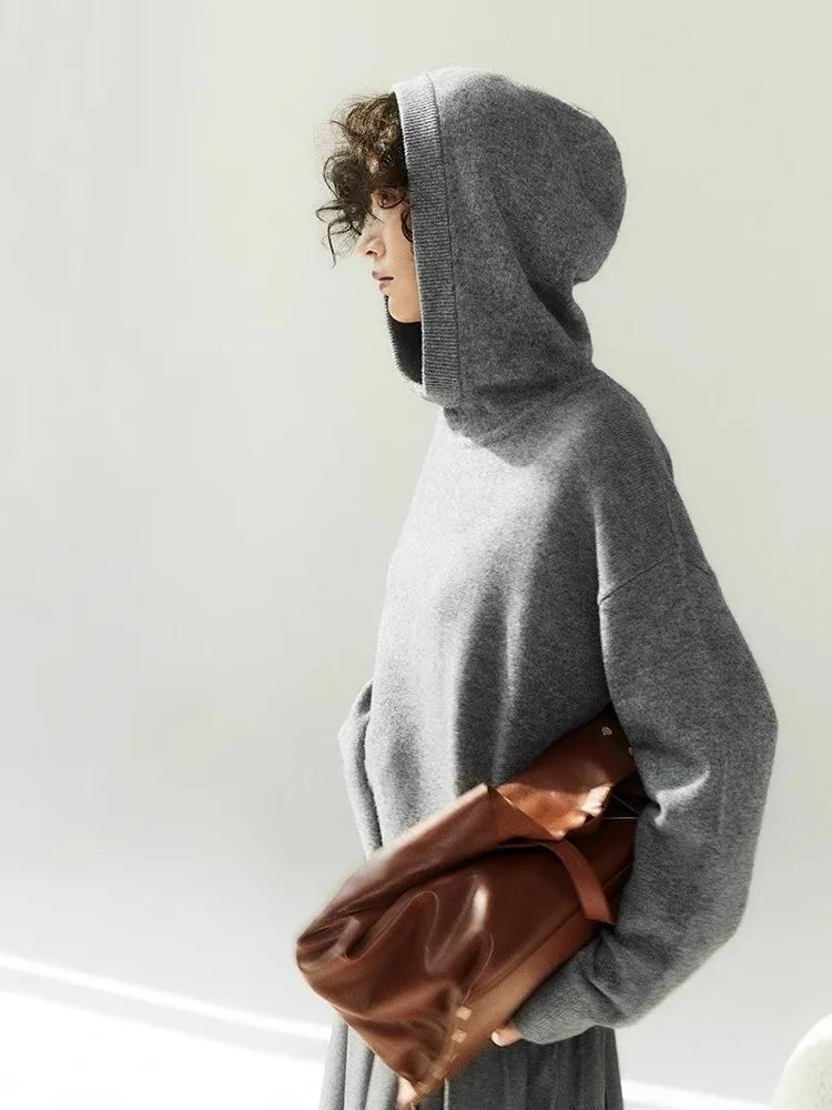 Base Knit Sweater Hoodies