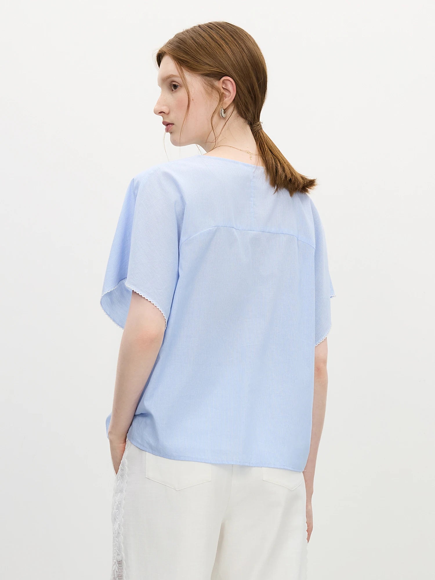 Textured Bell Sleeve Top