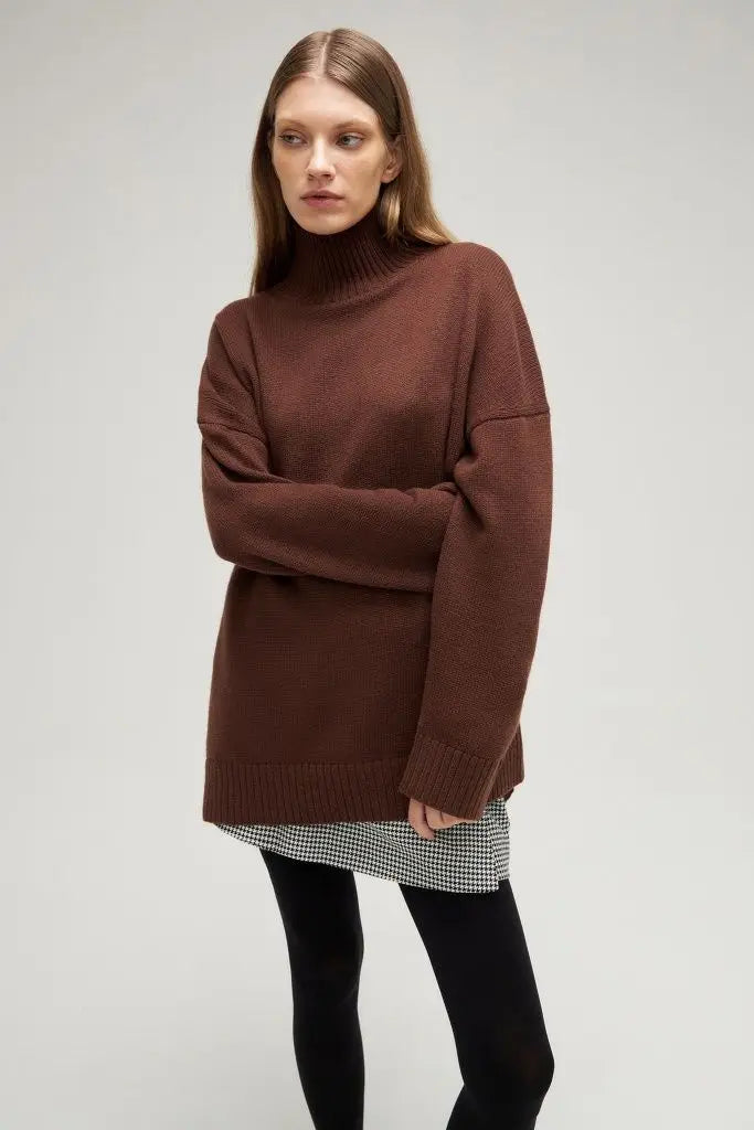 Oversized Casual Turtleneck Sweater