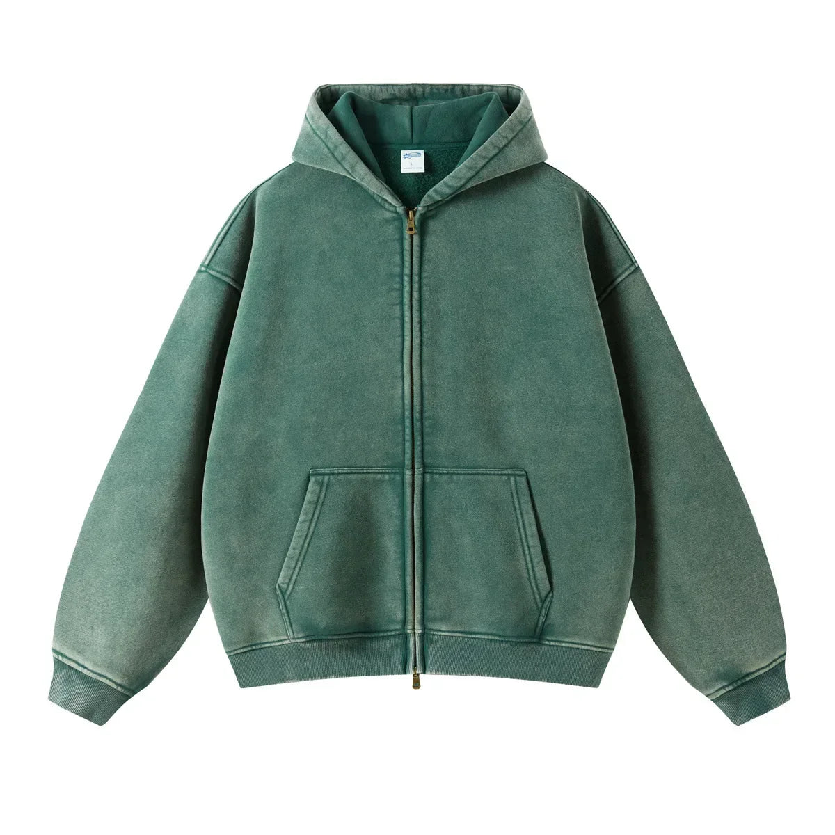 Retro Zipped Loose Hoodie