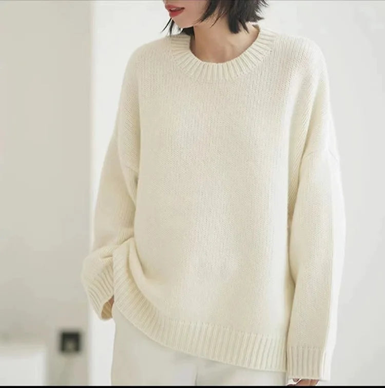 Round Neck Loose Cashmere Sweater