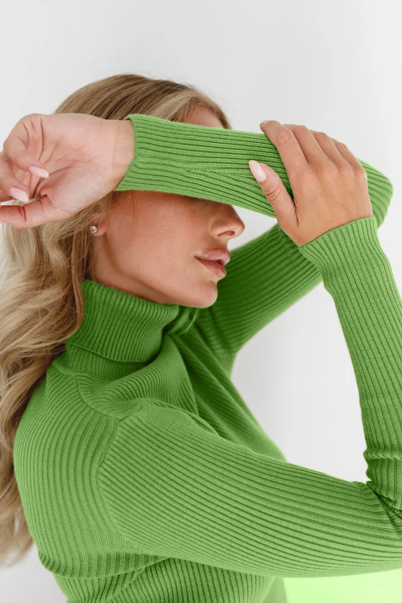 Knitted Basic Turtleneck Sweaters