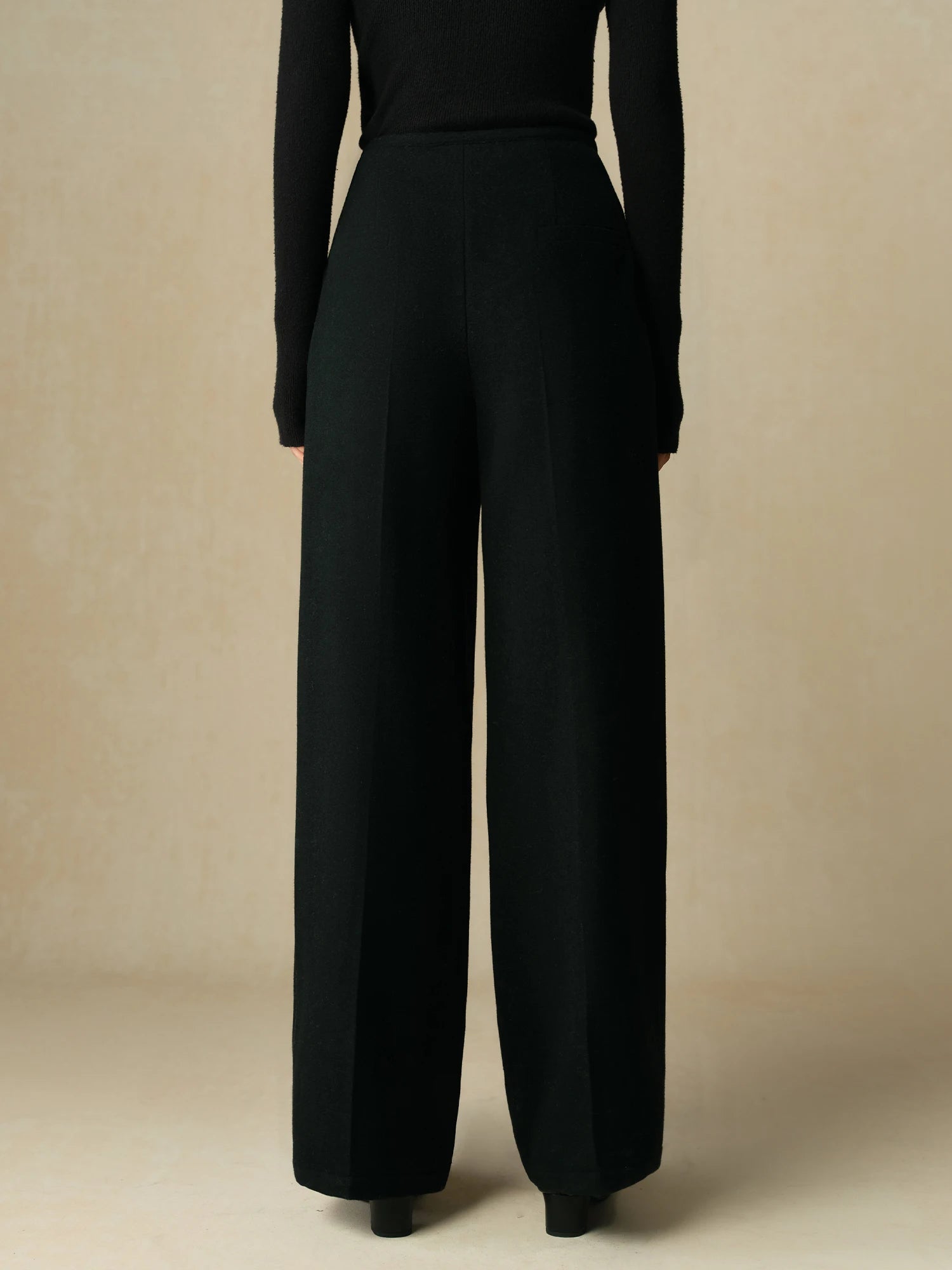 Wool Blended Straight Pants