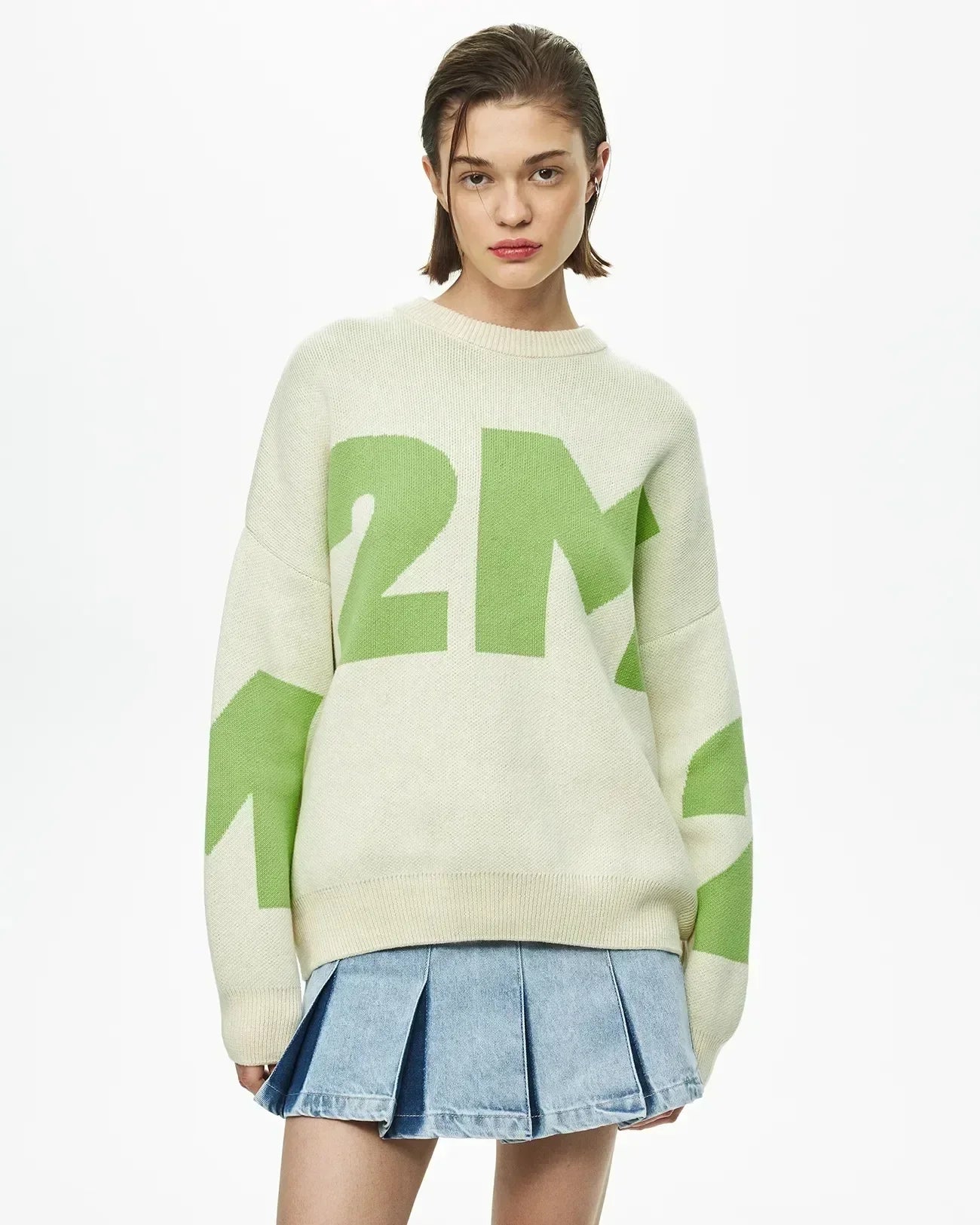 Oversized O-neck Knitted Pullover