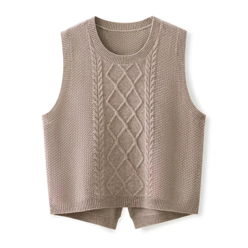 Round Neck Wool Vest
