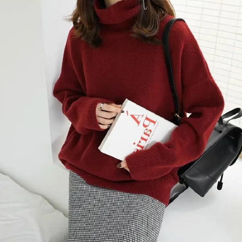 Turtleneck Loose Wool Sweater