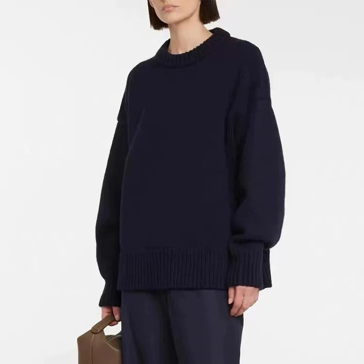 Round Neck Loose Cashmere Sweater
