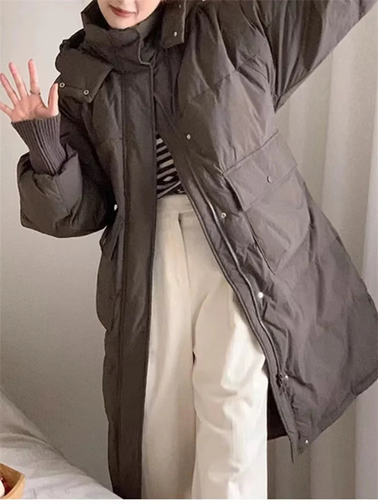 Oversized Long Parka Jacket with A Hood
