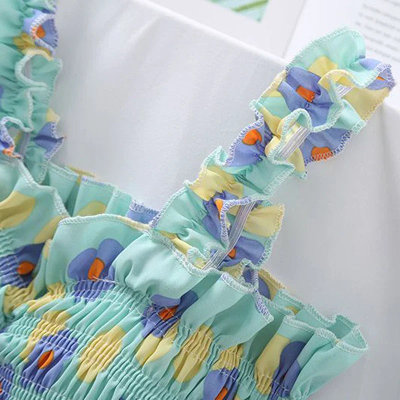 Print Folds Bohemian Sleeveless Vest