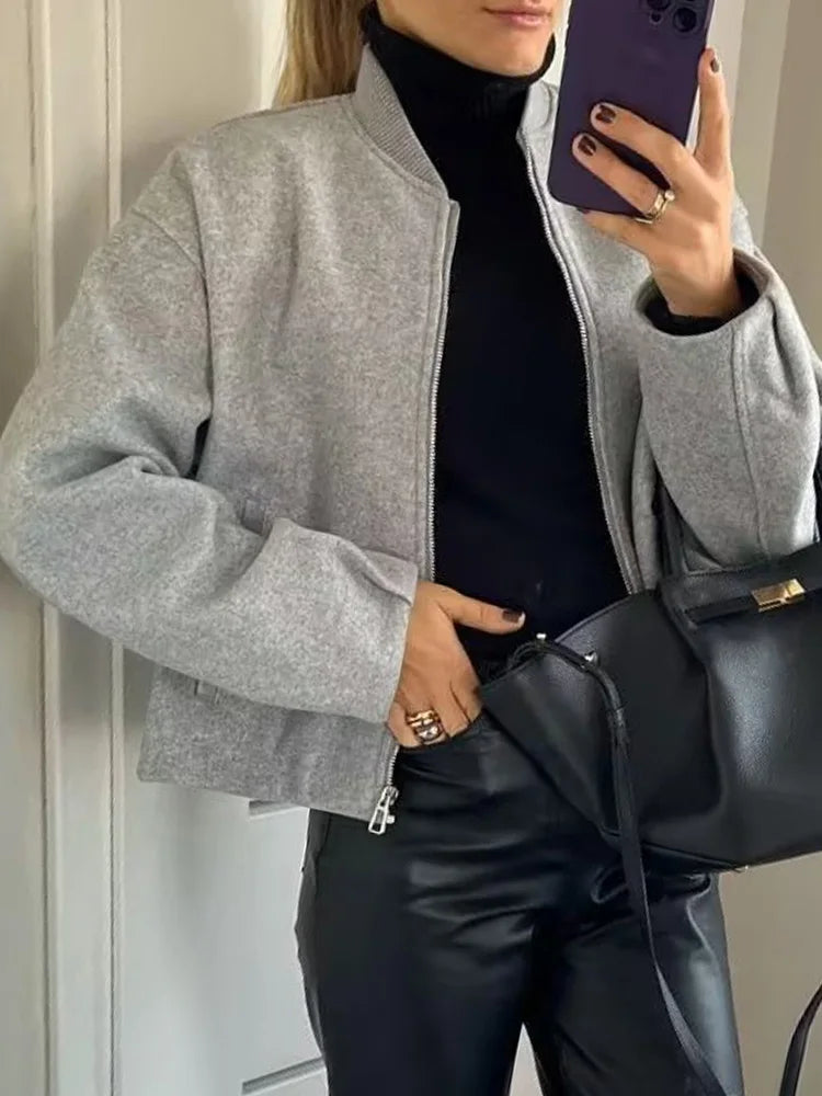 Solid Bomber Jacket