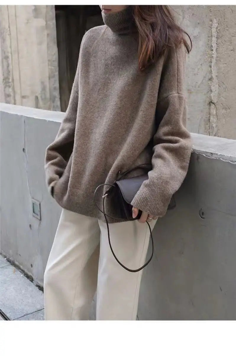 Turtleneck Loose Wool Sweater