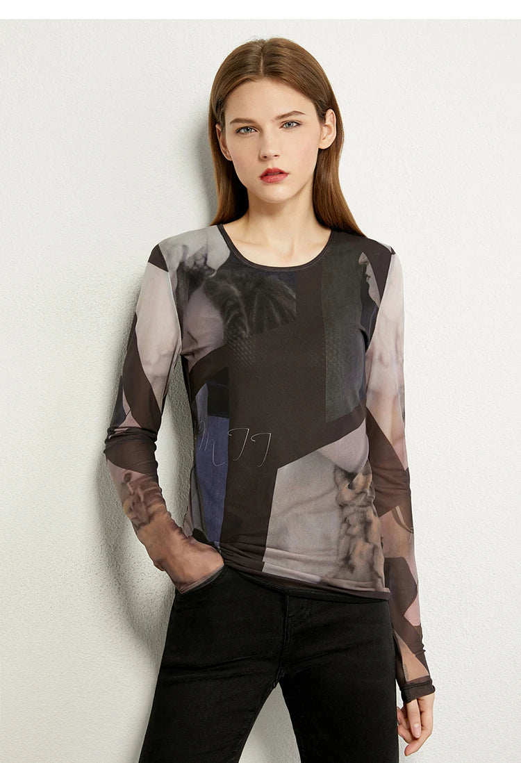 Mesh Printing Slim Tops
