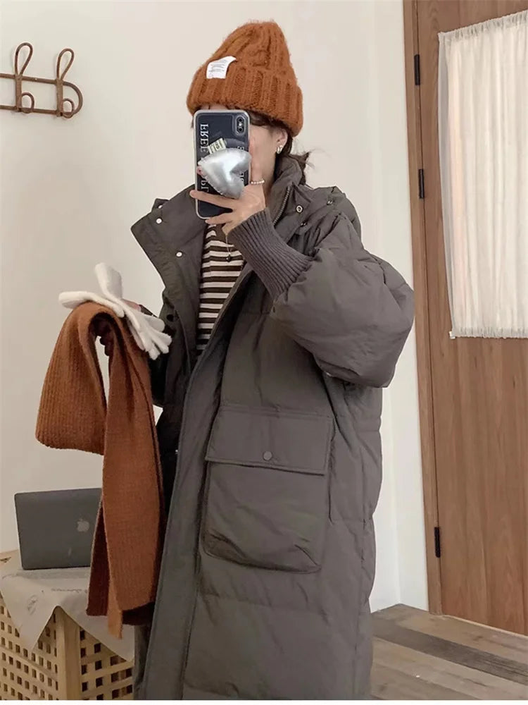 Oversized Long Parka Jacket with A Hood