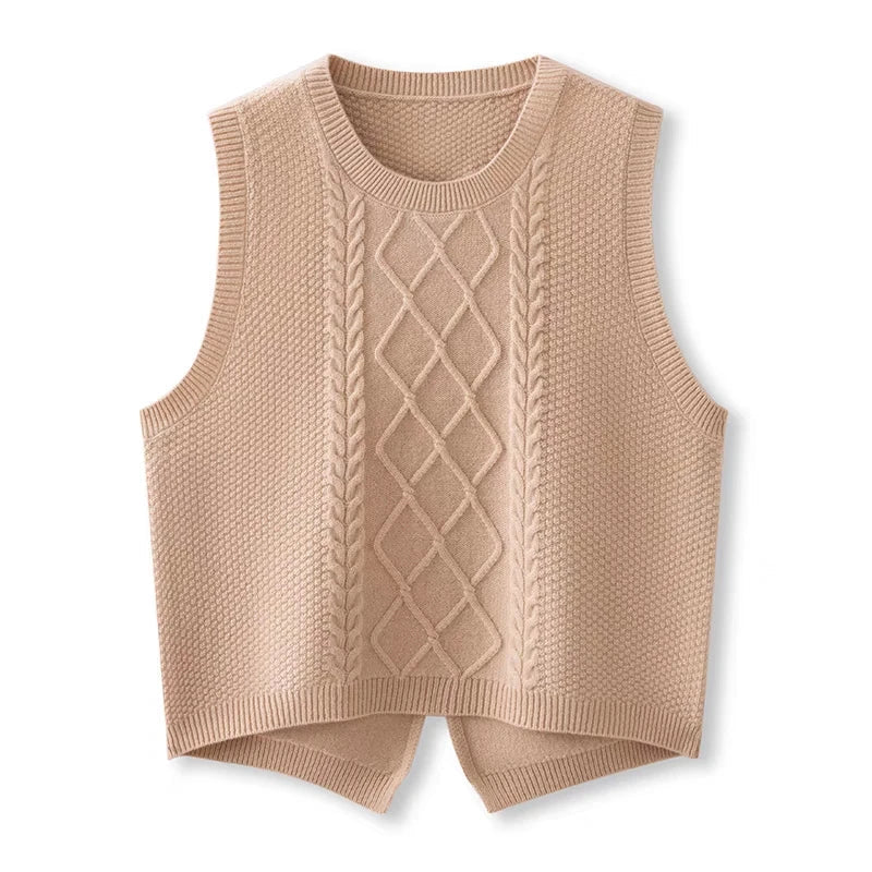 Round Neck Wool Vest
