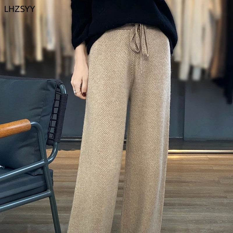Wide-Leg Wool Pants