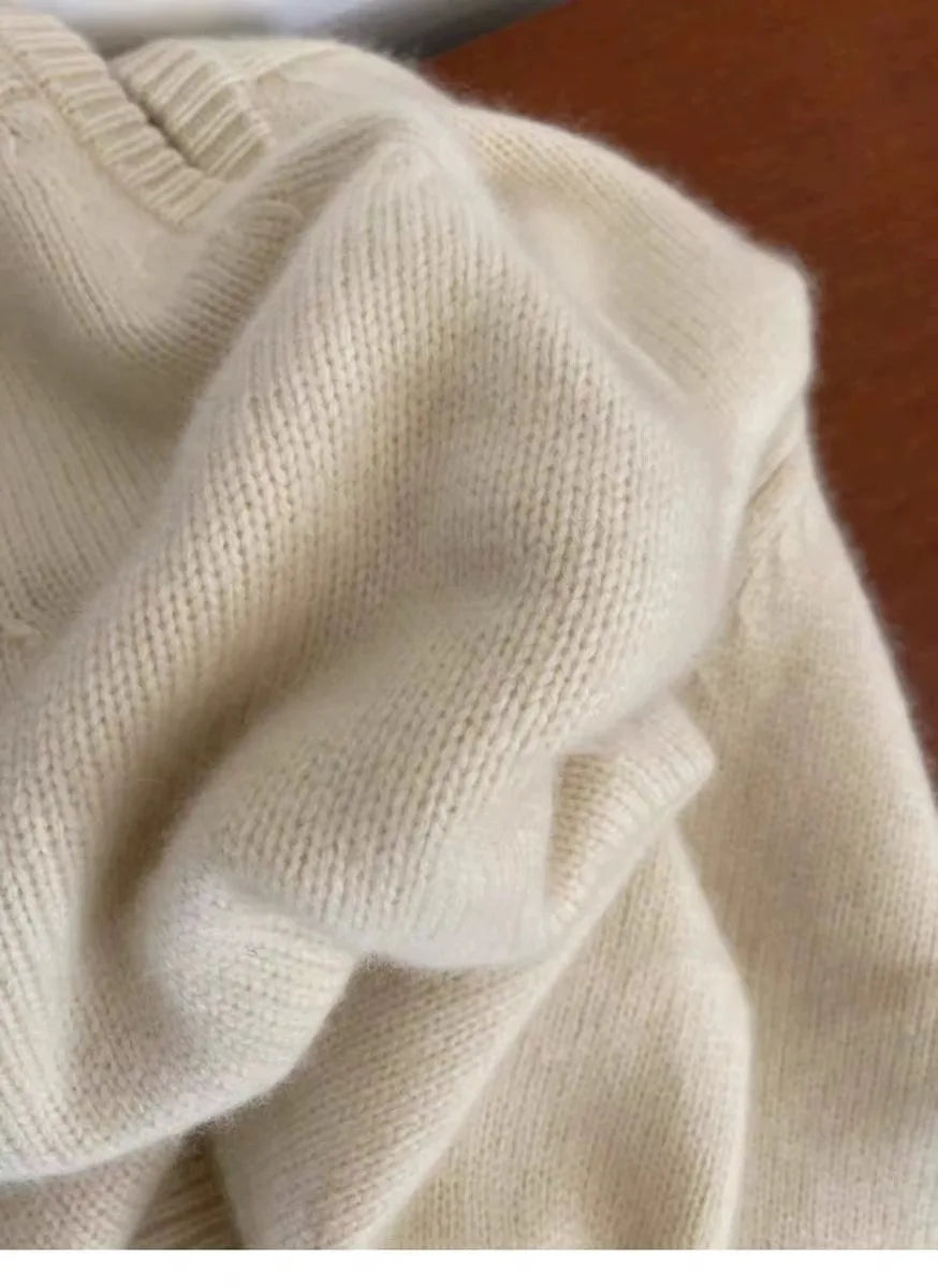 Gentle Herd V-Neck 100% Cashmere Sweater