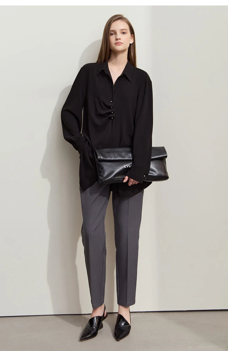 Solid Loose Chic Chiffon Blouses