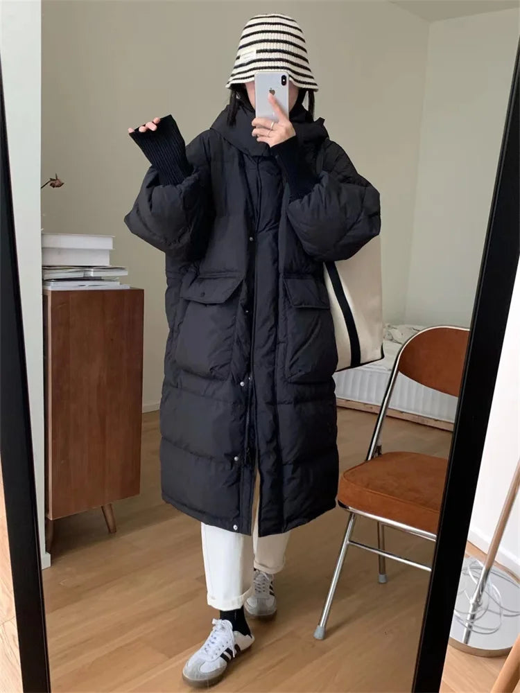 Oversized Long Parka Jacket with A Hood