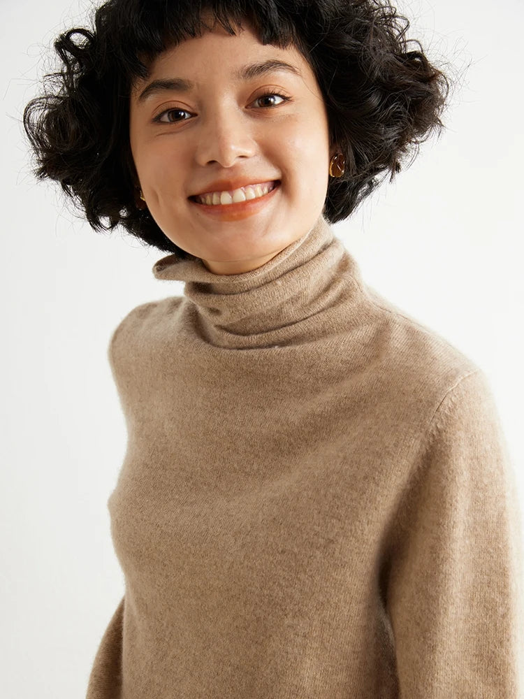 100% Cashmere Pile Collar Jumper