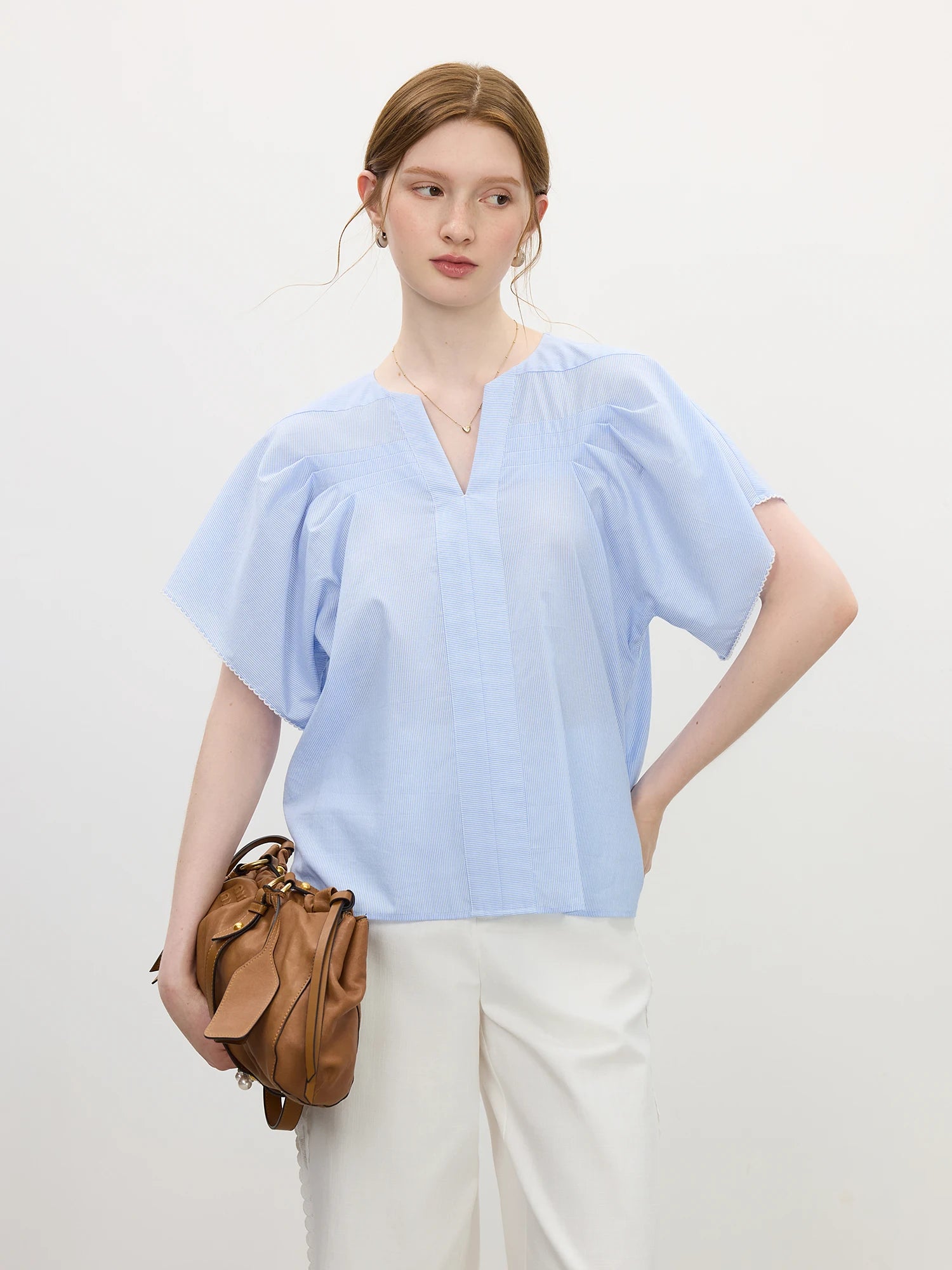 Textured Bell Sleeve Top