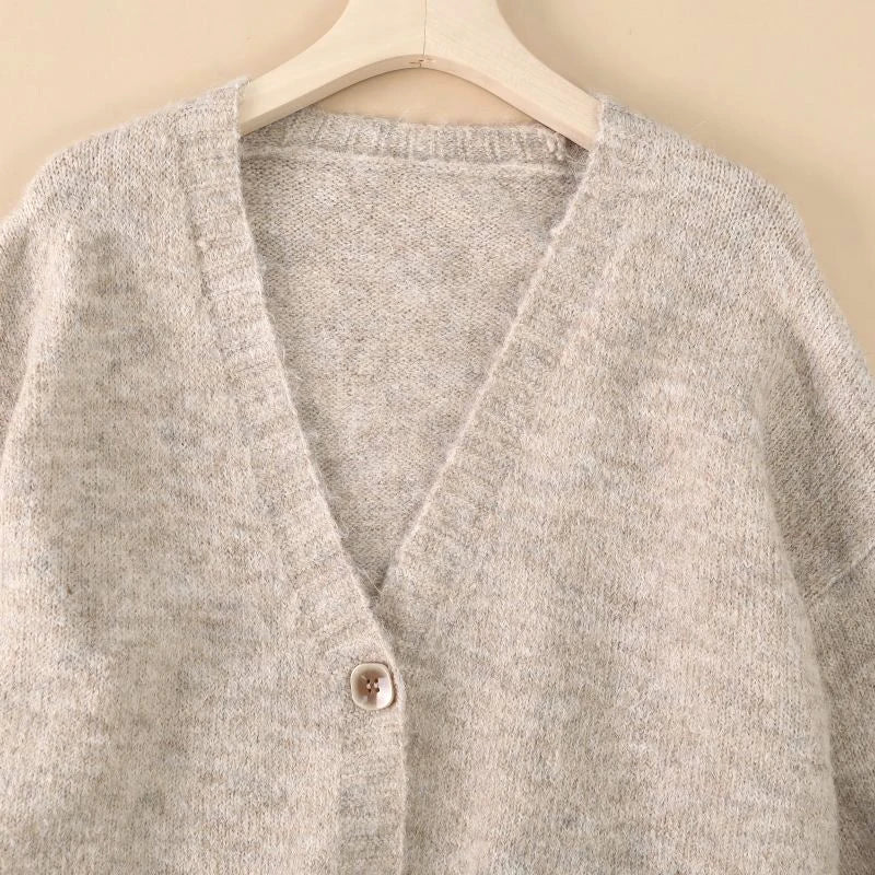 Wool Blend Soft Knitted Short Cardigan