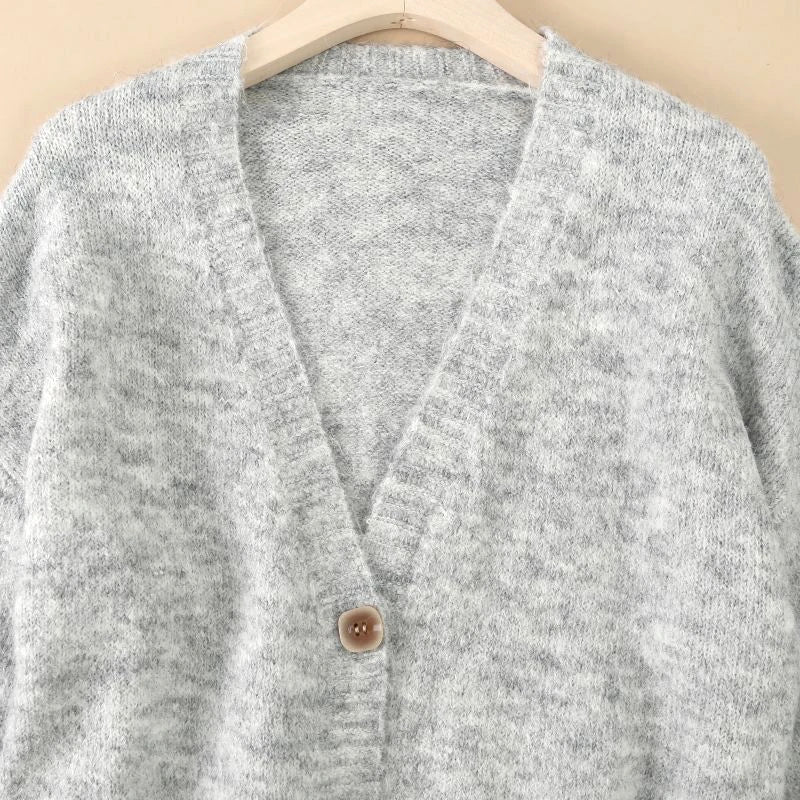Wool Blend Soft Knitted Short Cardigan