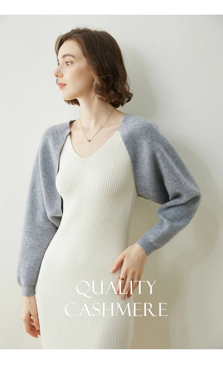 100% Cashmere Poncho Scarf