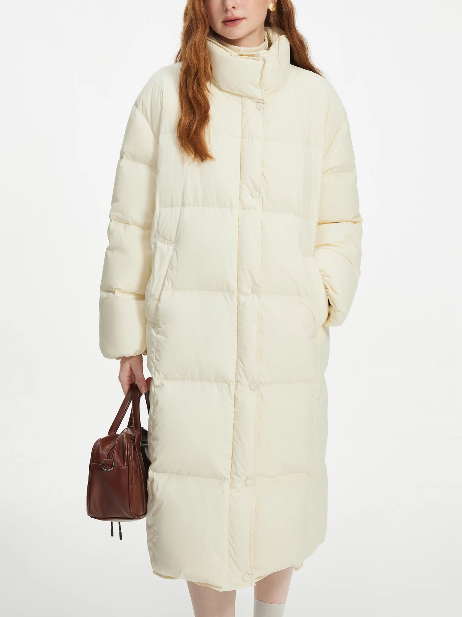 Gentle Style Mid-length Down Coat