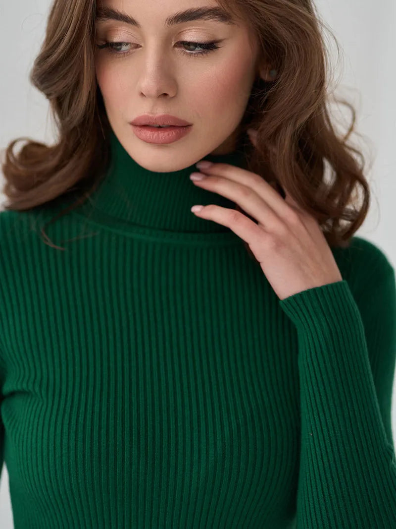 Knitted Basic Turtleneck Sweaters