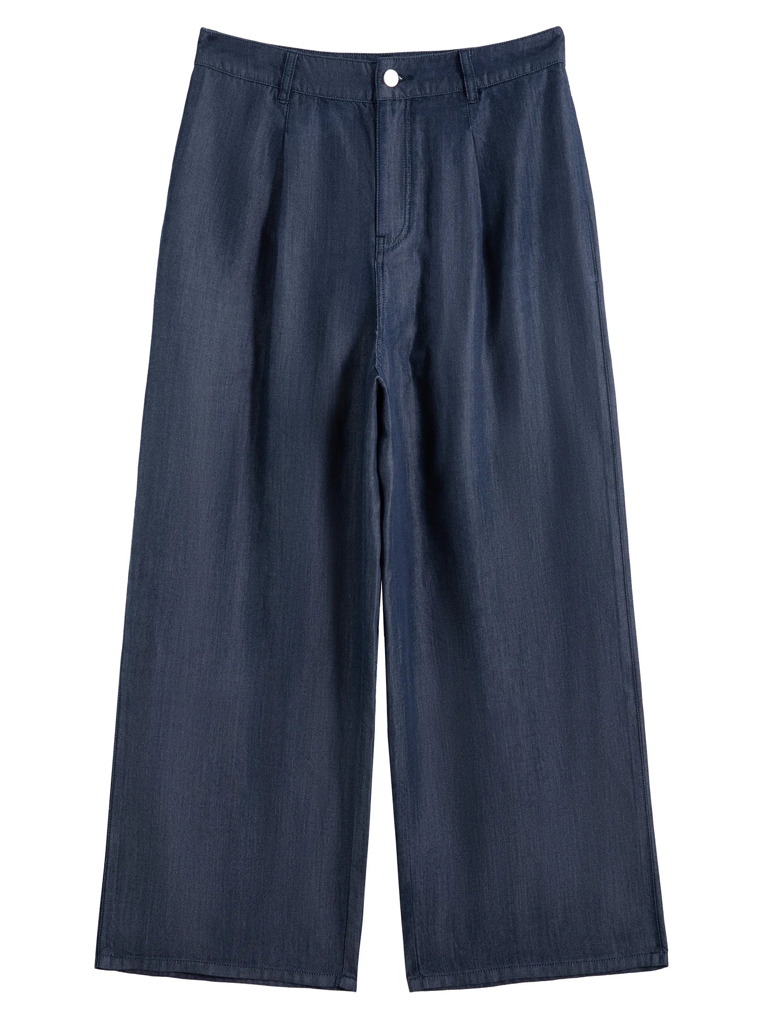 Relaxed Lyocell Straight-Leg Pants