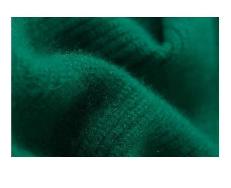 Gentle Herd Lapel Zipper Cashmere Pullover