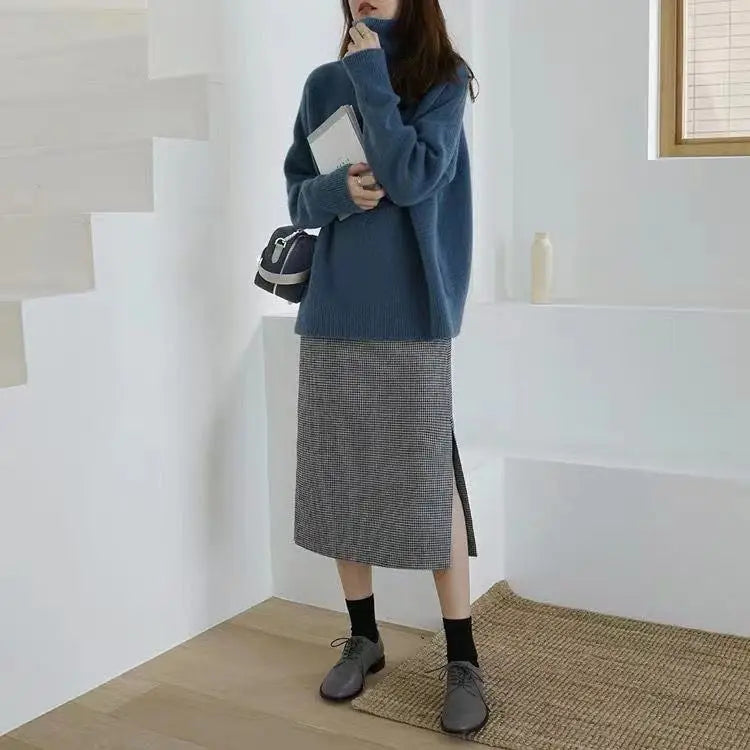 Turtleneck Loose Wool Sweater